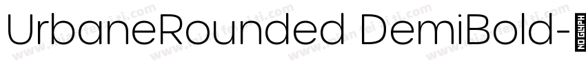 UrbaneRounded DemiBold字体转换